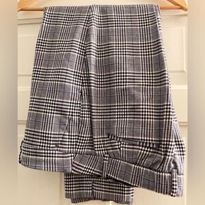 Talbots Hampshire Plaid Trousers in Black and White